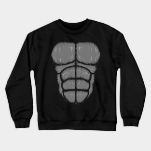 Gorilla Belly - Funny Lazy Halloween Costume Gift Crewneck Sweatshirt